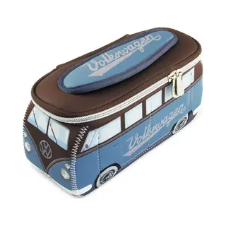 Brisa Vw Collection - Volkswagen Neoprene Universal Makeup Cosmetics Toiletry Travel Pharmacy Bag In T1 Bus Design (Petrol/Brown/Small)