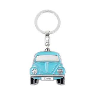 Brisa Vw Collection - Volkswagen Enamel Metal Keyring Keychain Accessory Keyholder In Beetle Bug Design (Front/Blue)