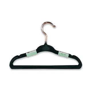 Puck Kledinghanger - Antislip - 6 Stuks - Zwart