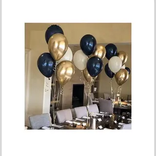 Ballonnen Donkerblauw - Goud - Wit - Dh Collection | Effen | Baby Shower - Kraamfeest - Verjaardag - Geboorte - Fotoshoot - Wedding - Marriage -