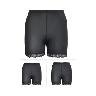 Fine Woman Dames Boxershorts - Fietsbroekje 3 Pack Lange Pijp Met Kant M 36-38 Zwart
