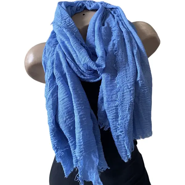 Dames Effen Kleur Sjaal 68# Cadet Blue thumbnail