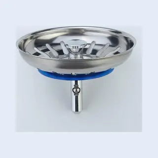 Gootsteen Afvoer Plug Voor De Keuken - Universeel - Super Sterk - Wasbak - Afvoerstop - Ontstopper - Zeef - Korfplug - Wastafel - 1 Stuk - 80 Mm - Rvs