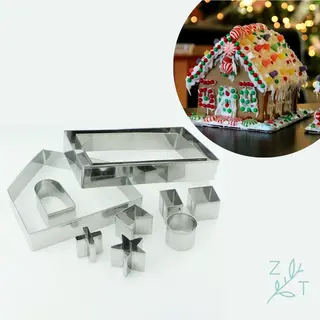 Gingerbread House - Uitsteekvorm - Kerst - Christmas - 10-delig - Staal