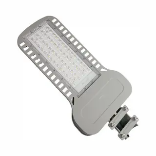 Bes Led Led Straatlamp Slim - Straatverlichting - Viron Unato - 100W - Natuurlijk Wit 4000K - Waterdicht IP65 - Mat Grijs - Aluminium - Samsung LEDs
