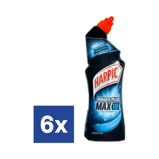 Harpic Toiletreiniger Harpic Wc Gel Power Plus Max 10 Actions Ultra Hygiëne - 6 X 750 Ml