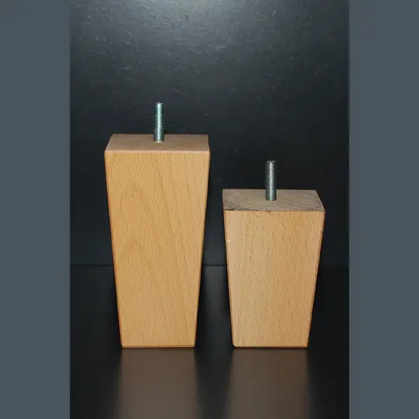 Boxspring.nl - Uw Bed Boxspringpoten Model Taurus, Set 6 Stuks, Hout, M8 Schroefdraad - 10cm - Beuken thumbnail