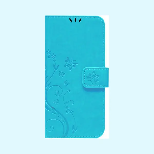 Adel Valbestendig & Trendy Bookcase Telefoonhoesje - Geschikt Voor Samsung A12/ M12 - Gsm Hoesje Met Pasjes - Telefoonhoesjes - Vrolijke Vlinder thumbnail