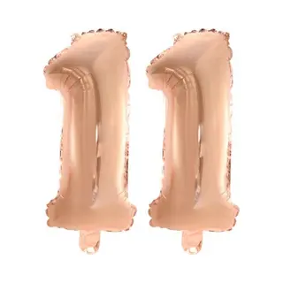 Globos Europe Folieballon Nr. 11 Rosé Rosé Goud 41cm
