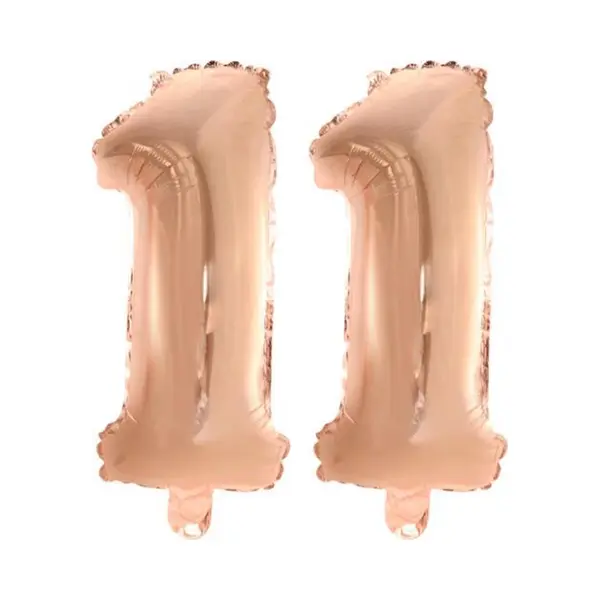 Globos Europe Folieballon Nr. 11 Rosé Rosé Goud 41cm thumbnail