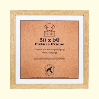 Picture Frame Uk Fotolijst Fotomaat 50x50 Cm - Mdf Hout - Licht Eiken - Fotokader - 28mm Profielbreedte - Posterlijst