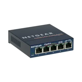 Netgear ProSAFE Unmanaged Switch - GS105 - Desktop - 5 Gigabit Ethernet poorten 10/100/1000 Mbps