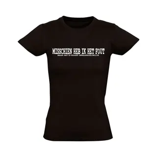 Sol's Eigenwijs T-shirt Dames - Sarcastisch Altijd Gelijk Shirt - Humor Cadeau Voor Moeder, Zus Of Collega