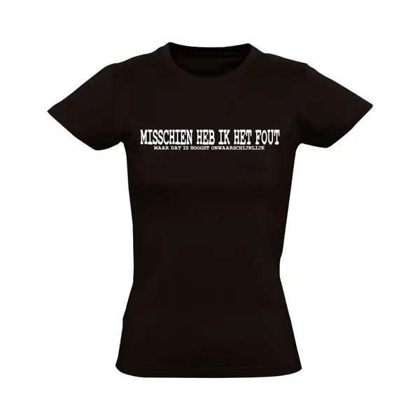 Sol's Eigenwijs T-shirt Dames - Sarcastisch Altijd Gelijk Shirt - Humor Cadeau Voor Moeder, Zus Of Collega thumbnail