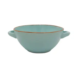 Vivi Oggi - Soepkommen Met Oor - Ø 15cm - Turquoise - Kerst - Italië
