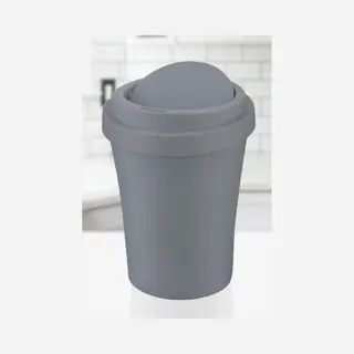 Emhouse Tafelprullenbak Met Swingdeksel | Rond | Grijs