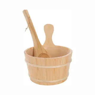 Cosas Sauna-emmer Met Pollepel Van Hout - Sauna Accessoires - 4 Liter
