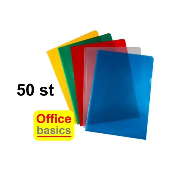 50 X Insteekmap - Zichtmap Office Basics - A4 - 5 Kleuren thumbnail
