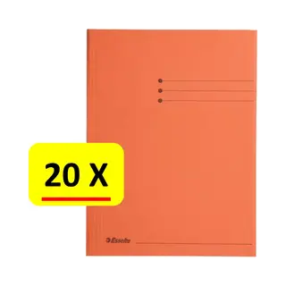 20 X Dossiermap - A4 - Esselte - Manilla - 3-kleps - Oranje