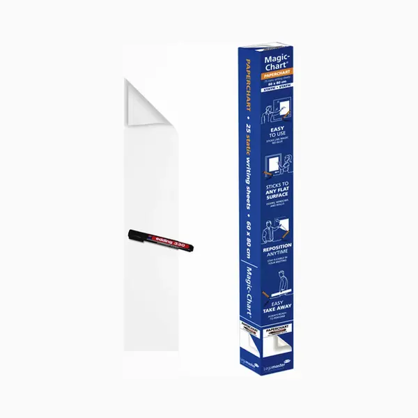 Magic-Chart Legamaster - Paperchart Folie - 60x80cm - 25 Vel - Wit thumbnail