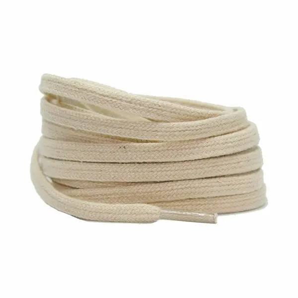 Veters.nl Platte Katoenen Veters 6mm Lichtbeige 120cm - Sneakers thumbnail