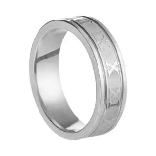 Soraro Roman Ring | Zilverkleurig | Ringen Mannen | 18mm | Ring Heren | Mannen Cadeau Voor Man Cadeautjes |
