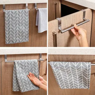 home online Handdoekhanger Badkamer- Stang Hanger- Deurhaak Keuken- Verstelbaar Rvs Kastdeur- Handdoekrek