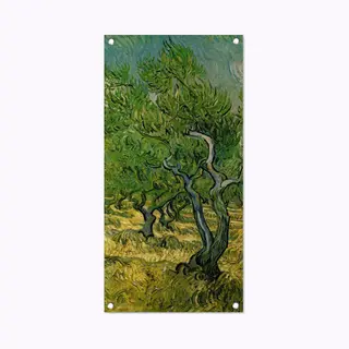 GreatGardenPosters Tuinposter Olijfgaard - Vincent Van Gogh - 40x80 Cm - Wanddecoratie Buiten - Tuinposter - Tuindoek - Schuttingposter - Tuinschilderij