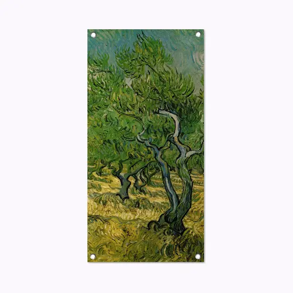 GreatGardenPosters Tuinposter Olijfgaard - Vincent Van Gogh - 40x80 Cm - Wanddecoratie Buiten - Tuinposter - Tuindoek - Schuttingposter - Tuinschilderij thumbnail