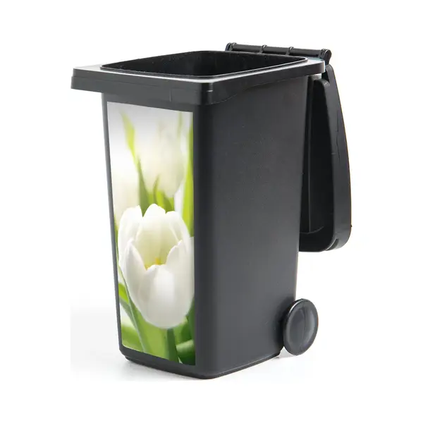 StickerSnake Container Sticker Close-up Van Een Witte Tulp - 44x98 Cm - Kliko Sticker thumbnail