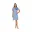 Blauw, Wit, gestreept
