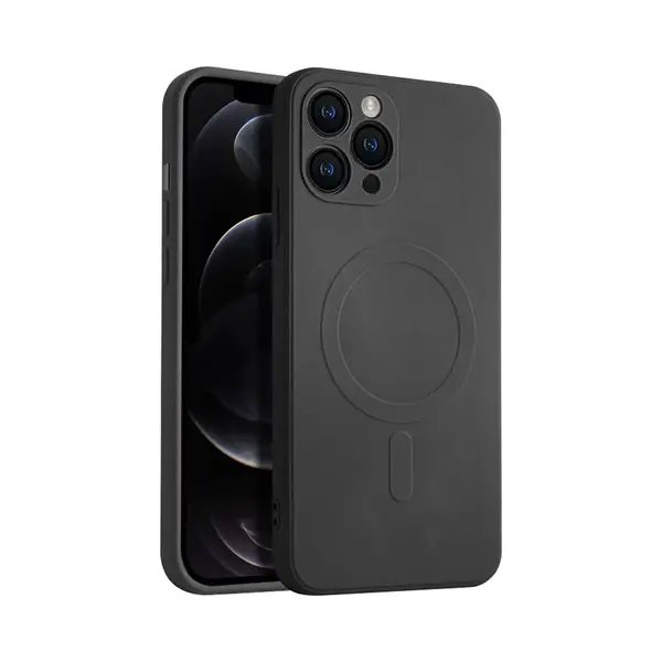 Casify Siliconen Hoesje Geschikt Voor MagSafe IPhone 11 Pro Hoesje - Zwart thumbnail