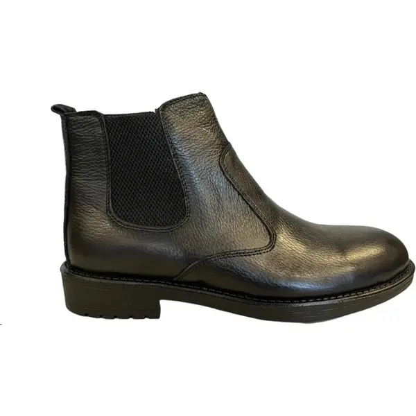 Online Express Herenschoenen- Chelsea Boots- Halfhoge Leren Schoenen- Enkellaarzen 1003- Leather- Zwart- Maat 43 thumbnail