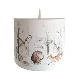 Bi & Li Creaties Hanglamp Bosdieren-Kinderkameraccessoires-Dieren-Forest Friends Lamp-Vosjes-Beer-met Pendel-Kinderkamerdecoratie
