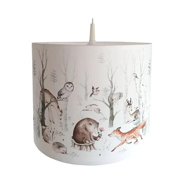 Bi & Li Creaties Hanglamp Bosdieren-Kinderkameraccessoires-Dieren-Forest Friends Lamp-Vosjes-Beer-met Pendel-Kinderkamerdecoratie thumbnail