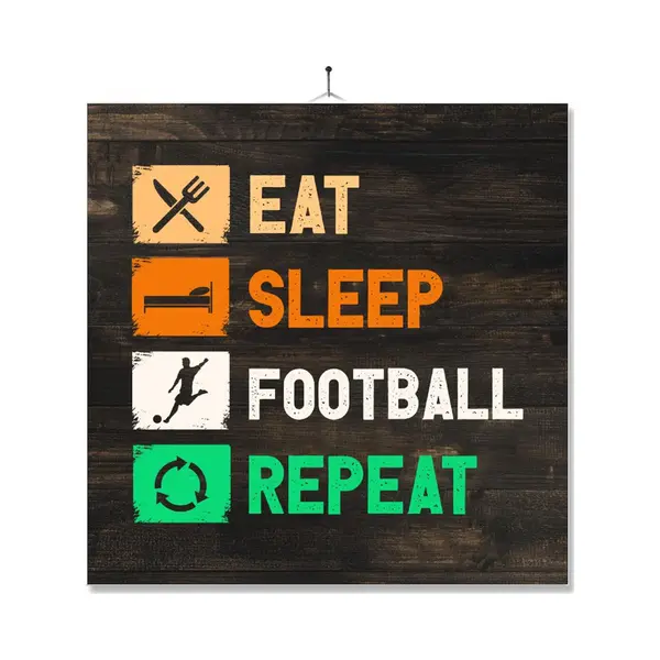Mc Living Tegel Met Opdruk | Verjaardag Kado | Toilet Wc | Eat Sleep Football Repeat thumbnail