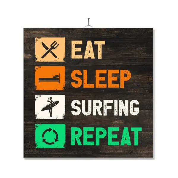 Mc Living Tegel Met Opdruk | Verjaardag Kado | Toilet Wc | Eat Sleep Surfing Repeat thumbnail
