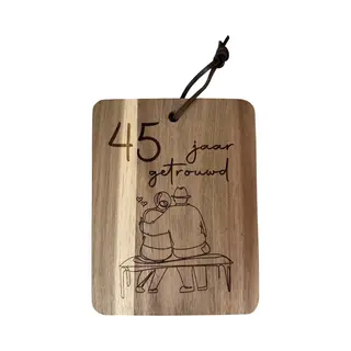 CNCCreative 45 Jaar Getrouwd - 45 Jaar Getrouwd Versiering - 45 Jaar Huwelijk - 45 Jaar Jubileum - 45 Jaar Getrouwd Cadeau - 45 Jaar Huwelijk - Trouwdag -