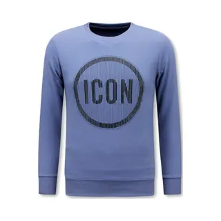 True Rise Mannen Sweater Icon - Heren Trui - Blauw