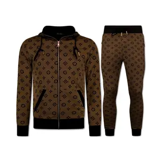 Topstar Twinset - Trainingspak Heren - Joggingpak Heren Volwassenen - Huispak Heren - 5036 - Bruin