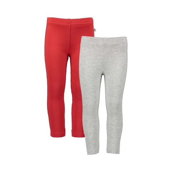 Blue Seven - 2pack - Leggings - Biologische Katoen - Rood - Grijs - Maat 110 thumbnail