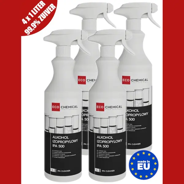Eco Professional Ipa Isopropyl 99% Isopropanol Alcohol - 4 Liter Voordeelpack - Veelzijdige Desinfectie Spray Voor Dagelijks Gebruik thumbnail