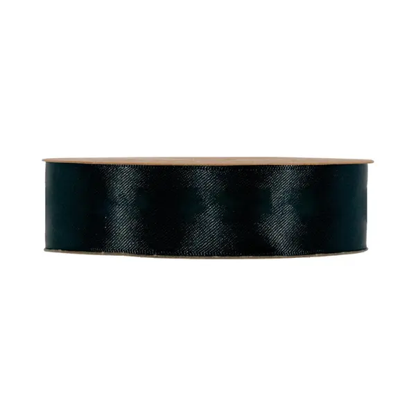 Lint - Zwart - 50m X 25mm | Double Satin Classic | Dubbelzijdig Luxe Satijnen Lint | Feestlint Op Rol | Satijn Lint | Cadeaulint thumbnail