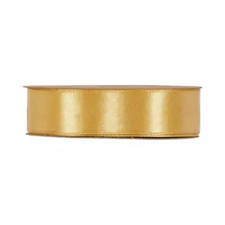 Lint - Goud - 50m X 25mm | Double Satin Classic | Dubbelzijdig Luxe Satijnen Lint | Feestlint Op Rol | Satijn Lint | Cadeaulint