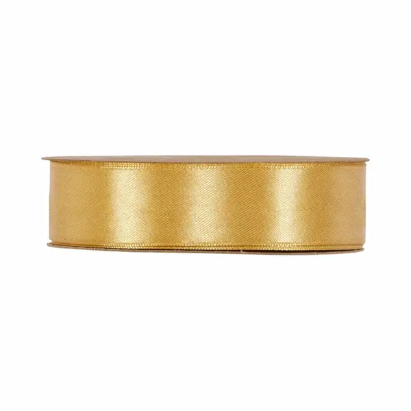 Lint - Goud - 50m X 25mm | Double Satin Classic | Dubbelzijdig Luxe Satijnen Lint | Feestlint Op Rol | Satijn Lint | Cadeaulint thumbnail