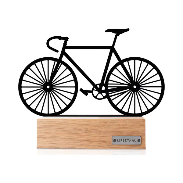 Lifestaal® - Ornament Op Voet - Decoratie Woonkamer - Decoratie - Woondecoratie - Fiets - Racefiets - Wielrenfiets - 22, 5 X 18 Cm thumbnail