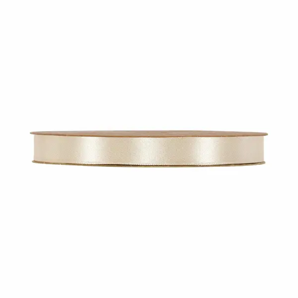 Lint - Crème - 50m X 10mm | Double Satin Classic | Dubbelzijdig Luxe Satijnen Lint | Feestlint Op Rol | Satijn Lint | Cadeaulint thumbnail