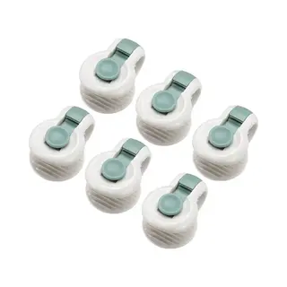 Stevige Dekbed Clips - Dekbedclips - Dekbed Knijpers - Clip Dekbedovertrek - 6 Stuks - Wit / Groen