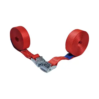 Hid Bcf-Products - Spanbanden - 5 Meter - 2 Stuks - Rood - Sjorbanden - Spanriemen - Bindriemen - Met Gesp