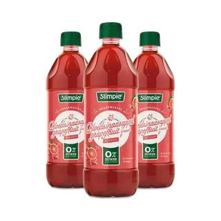 Slimpie Siroop Bloedsinaasappel Grapefruit - 3 X 650 Ml - Voordeelverpakking